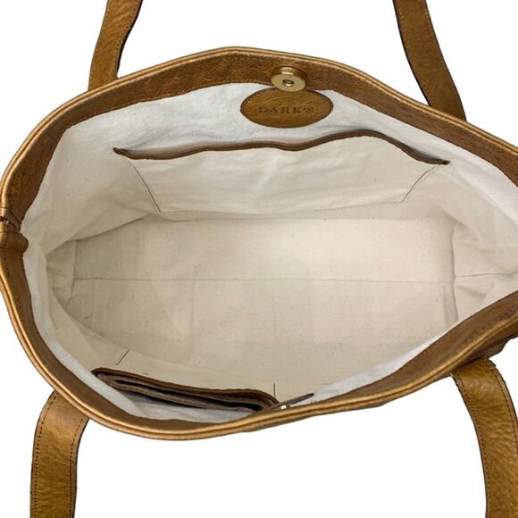 DARK'S Designs in Leather Tote American Bison Leather Made in USA - Picture 7 of 12